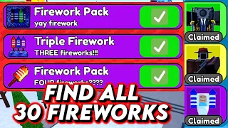 HOW TO FIND ALL 30 FIREWORKS in Toilet Tower Defense