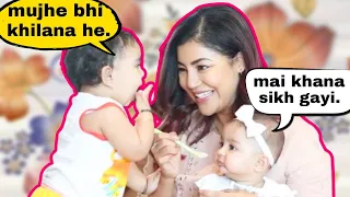 How I started solid for my babies | make them independent eater | HINDI | WITH ENGLISH SUBTITLES |