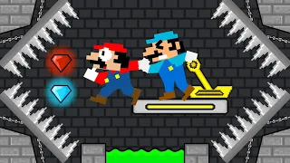 Mario HOT & Mario ICE Challenge in Watergirl and Fireboy (Part 38)