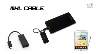 MHL micro USB to HDMI adapter cable phone to TV/подключаем телефон к телевизору