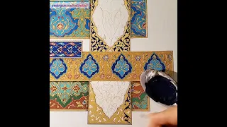 Persian illumination tutorials by Maryam Nadimi (Tazhib, Tezhip, Gilding, Islamic art, تذهیب)