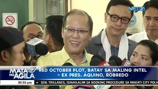 “Red October plot” vs Pangulong Duterte, batay sa maling intel -- former president Aquino, Robredo