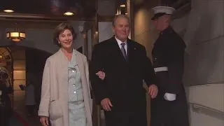 43rd President George Bush arrives at Donald Trump's inauguration