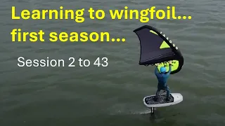 Learning to wingfoil first season : Session 2 to 44.  the learning curve from a beginning wingfoiler