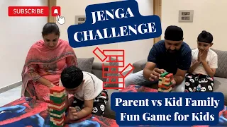 JENGA CHALLENGE - Parent vs Kid Family Fun Game for Kids