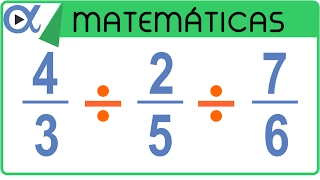 ➗ DIVISIÓN de 3 FRACCIONES 👉 con Diferente Denominador