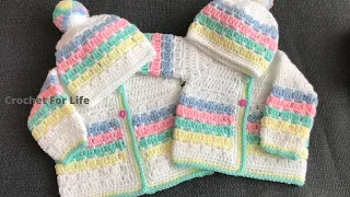 Crochet baby cardigan/easy & fast  crochet cardigan