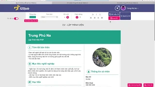 [Tạo CV - Free ] - Hướng dẫn tạo CV tại 123Job.vn - Kênh tìm việc làm hiệu quả 2018