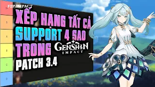 Xếp Hạng 18 SUPPORT 4 Sao Trong Genshin Impact (Patch 3.4) | F2P Impact Official