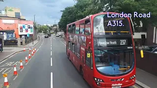 FULL ROUTE VISUAL| London Bus Route 267: Fulwell – Hammersmith | LT984 (LTZ2184)