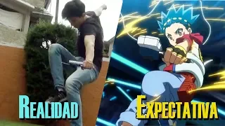 Lanzamientos Beyblade Burst en la Vida Real!