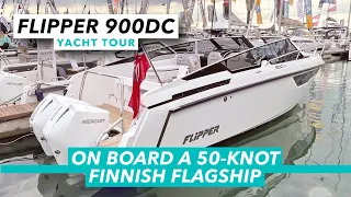 On board a 50-knot Finnish flagship | Flipper 900 DC yacht tour | Motor Boat & Yachting