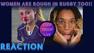 REACTION | Coop Troop Live on THE VICIOUS SIDE Of Women's Rugby | BIG HITS & MONSTER TACKLES