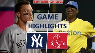 New York Yankees vs. Boston Red Sox Highlights | September 24, 2021 (Cole vs. Eovaldi)