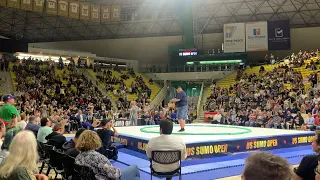 Ichinojo chucking the squishy rikishi at US Sumo Open 2024