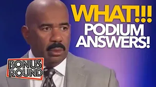 PODIUM DISASTERS! ❌ Steve Harvey Asks The Questions... FUNNY ANSWERS & MOMENTS Family Feud