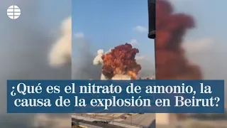 ¿Qué es el nitrato de amonio, la causa de la explosión en Beirut?