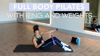 Tone Your ENTIRE BODY in 30 Mins AT-HOME!! Pilates Mat Workout with Pilates Ring and Light Weights