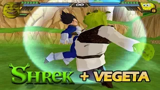 Shrek and Vegeta Fusion| Shrek vs Goku | Rare Fusion | DBZ Tenkaichi 3 (MOD)