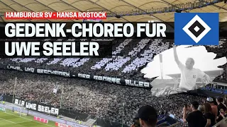 Große HSV Gedenk-Choreo für UWE SEELER! (Hamburger SV - FC Hansa Rostock, 24.07.2022)