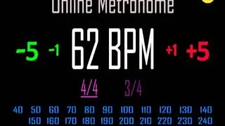 Metronomo Online - Online Metronome - 62 BPM 4/4
