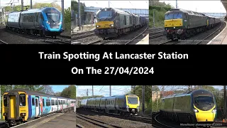 (4K) (WCML) Train Spotting At Lancaster Station On The 27/04/2024