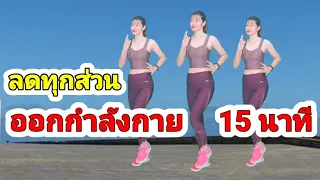 ออกกำลังกาย 15 นาที ลดทุกส่วน คาร์ดิโอง่ายๆ บริหารทั่วร่างไม่ต้องกระโดด