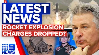 SpaceX rocket explodes mid-air, Charges to be dropped against Alec Baldwin | 9 News Australia