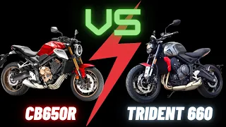 Honda CB650R Vs Triumph Trident 660 | Best Middleweight Naked of 2022?