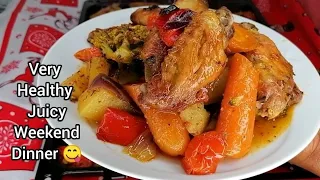 Something Very Delicious for Dinner! Juicy Roasted Vegetable, Easy and Healthy