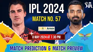 Hyderabad vs Lucknow IPL 2024 Match No. 57 Prediction Today | SRH vs LSG 100% Sure Toss Prediction