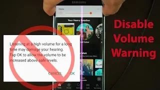 Disable High Volume Warning - Android
