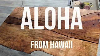 Big Island Woodworking - Mango Computer Table - Doing the Top - Big Island of Hawaii