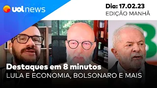 UOL News em 8 Minutos: Lula e economia, Bolsonaro e TSE e mais; análises de Josias e Madeiro