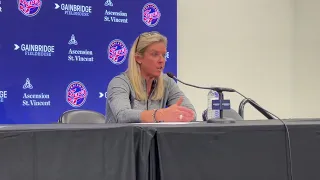 Christie Sides after Indiana Fever's preseason finale — on what was accomplished and what needs work