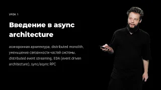 Курс «Асинхронная архитектура» Урок 1. Введение в async architecture.