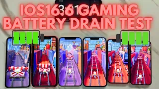 iOS16.6 iPhone XR vs 11 vs 12 vs 13 vs 12mini vs 13mini Full Gaming Battery Drain Test