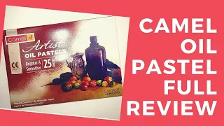 Camel artist oil pastels 25 shades review and unboxing | scenery using oil pastel | by Aksah Roy
