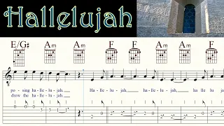 HALLELUJAH | LEONARD COHEN | TAB & Sheet Music | Chords, Melody & Lyrics | Guitar Tutorial