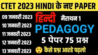 CTET 2023 Previous Paper |Hindi Pedagogy Top 75 Questions | hindi pedagogy paper 1| #ctet_pyq