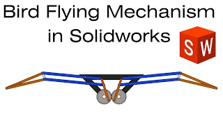 Bird Flying spur Gear Mechanism in Solidworks