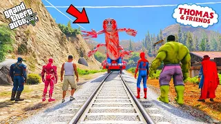Avengers Army Vs Thomas Train (Funny Stop The Train Challenge😱 | Gta 5 tamil | Gta 5 mods
