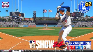 MLB The Show 24 Los Angeles Dodgers vs St. Louis Cardinals | Ohtani triple | Franchise Mode #2 - HD