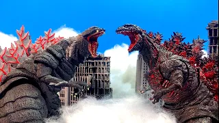 Godzilla ultima vs Shin Godzilla an epic battle stop motion