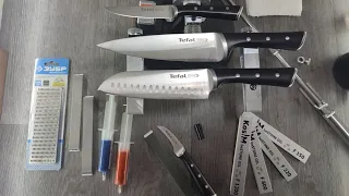 Заточка кухонных ножей Tefal сталь X50Cr15, тёрка Зубр, Чебоксары, синтетика