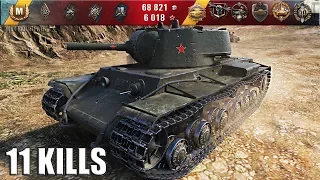 КВ-1 с фугасницей 11 фрагов, карта: Эль Халлуф 🌟 World of Tanks лучший бой на тт СССР КВ-1 wot