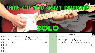 SHINE ON YOU CRAZY DIAMOND - Guitar lesson - Guitar solo (with tabs) - Pink Floyd