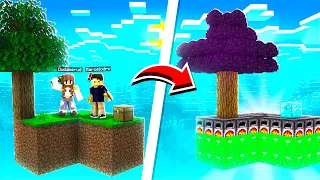 MINECRAFT SKYBLOCK, mas a cada minuto A ILHA TROCA DE BLOCOS!