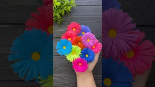Easy Paper Craft Ideas Paper Flowers Tutorial #shorts