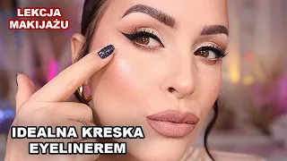 IDEALNA KRESKA EYELINEREM? Lekcja Makijażu kreska na dwa sposoby!